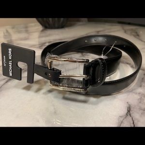 Michael Kors 31mm Black Dress Belt NWT, 32”